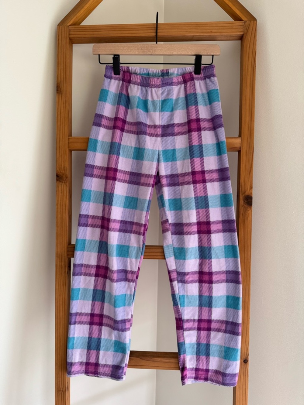 Place Girls Plaid Pajama Pants - Purple, Teal & Light Pink